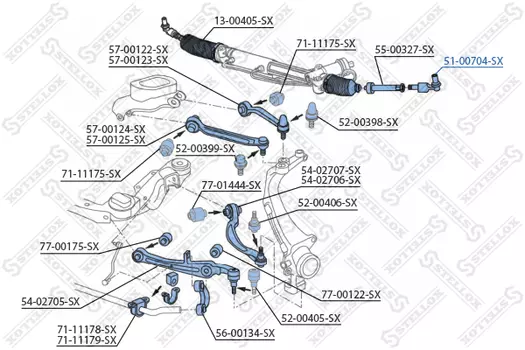 Рулевой наконечник STELLOX 51-00704-SX