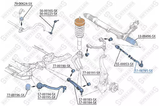 Рулевой наконечник STELLOX 51-00785-SX