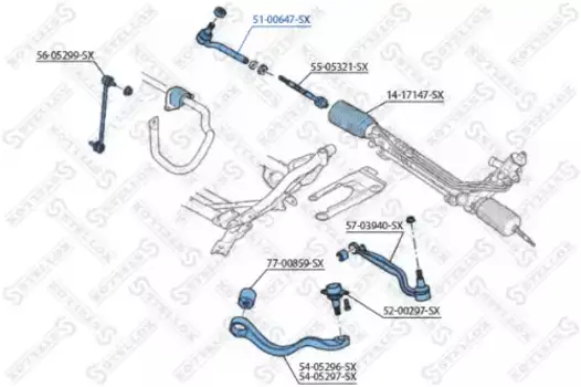 Рулевой наконечник STELLOX 51-00647-SX