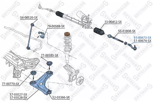 Рулевой наконечник STELLOX 51-00673-SX