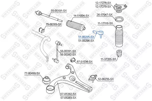 Рулевой наконечник STELLOX 51-00295-SX