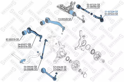 Рулевой наконечник STELLOX 51-07224-SX