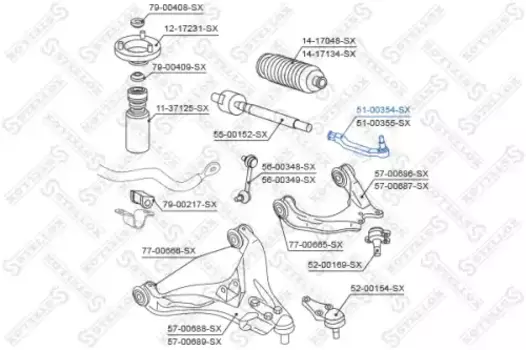 Рулевой наконечник STELLOX 51-00354-SX