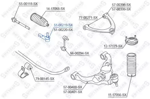 Рулевой наконечник STELLOX 51-00219-SX