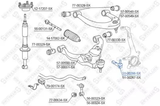 Рулевой наконечник STELLOX 51-00266-SX