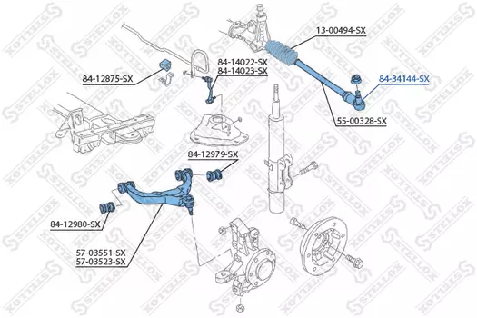 Рулевой наконечник STELLOX 84-34144-SX