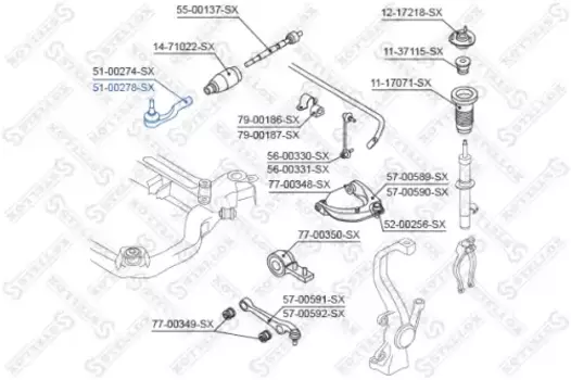 Рулевой наконечник STELLOX 51-00278-SX