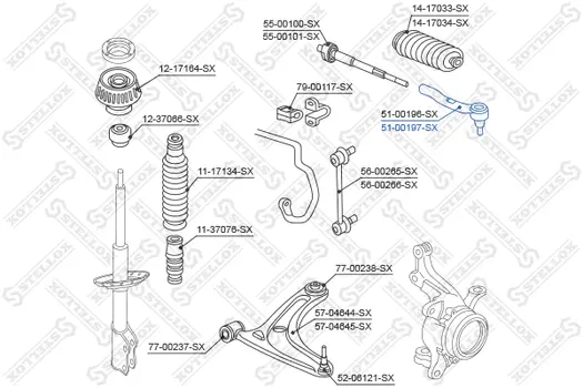 Рулевой наконечник STELLOX 51-00197-SX