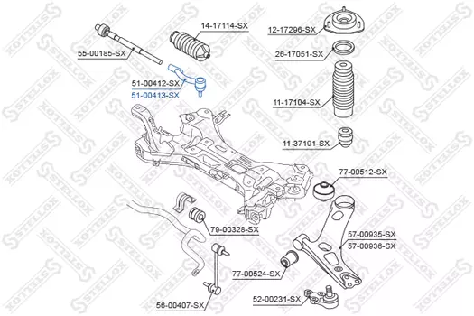 Рулевой наконечник STELLOX 51-00413-SX