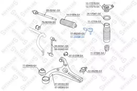 Рулевой наконечник STELLOX 51-00296-SX