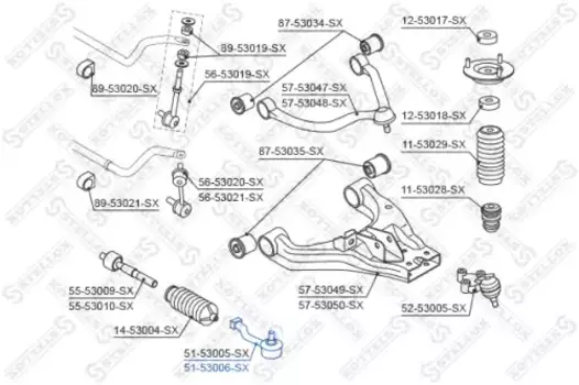 Рулевой наконечник STELLOX 51-53006-SX
