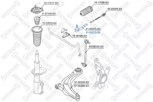 Рулевой наконечник STELLOX 51-00272-SX