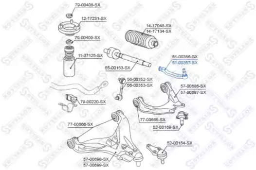 Рулевой наконечник STELLOX 51-00357-SX