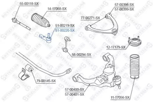 Рулевой наконечник STELLOX 51-00220-SX