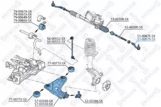 Рулевой наконечник STELLOX 51-00676-SX