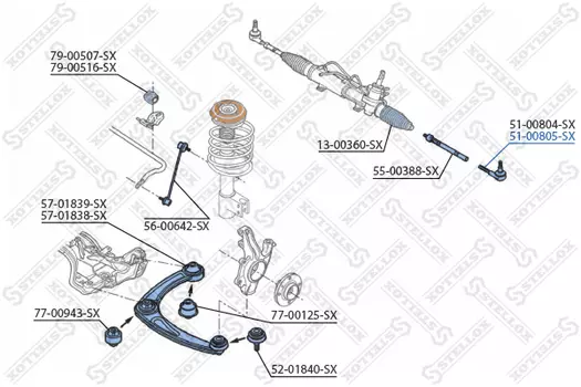 Рулевой наконечник STELLOX 51-00805-SX