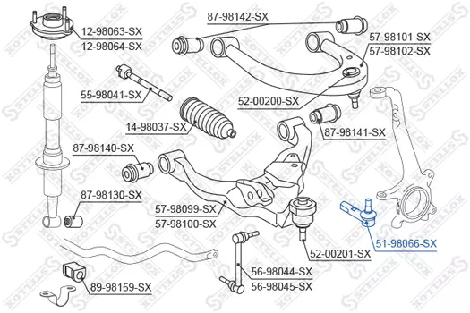 Рулевой наконечник STELLOX 51-98066-SX