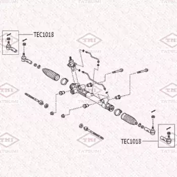 наконечник рулевой тяги!\ TOYOTA Hilux/Fortuner 05>