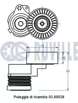 Натяжитель приводного ремня 541225 RUVILLE