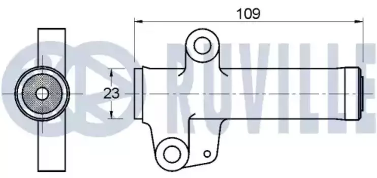 натяжитель ремня ГРМ!\ Mitsubishi Lancer/Space Wagon 2.0i 92-03 542275 RUVILLE