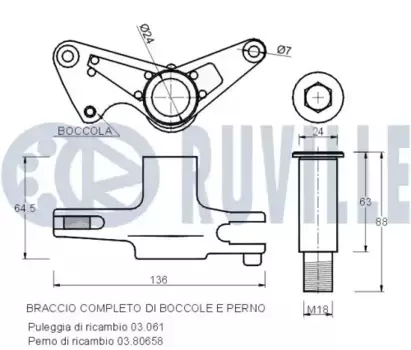 натяжитель ремня!\ MB Sprinter/ W124/W201/W202/W140 2.0D-3.5TD 88> 540768 RUVILLE