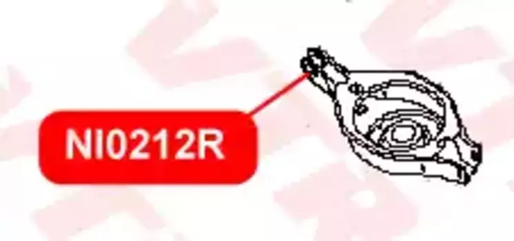 NI0212R Сайлентблок рычага задней подвески VTR