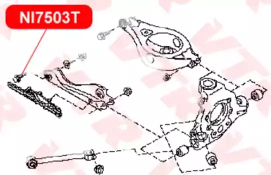 NI7503T БОЛТ РАЗВАЛЬНЫЙ VTR