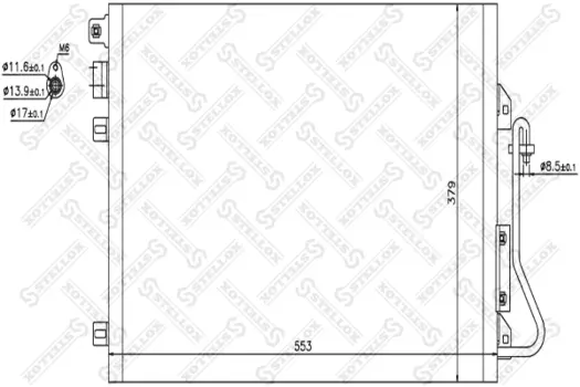 Радиатор кондиционера (конденсатор) STELLOX 10-45044-SX
