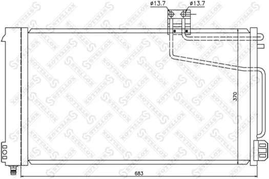 Радиатор кондиционера (конденсатор) STELLOX 10-45124-SX