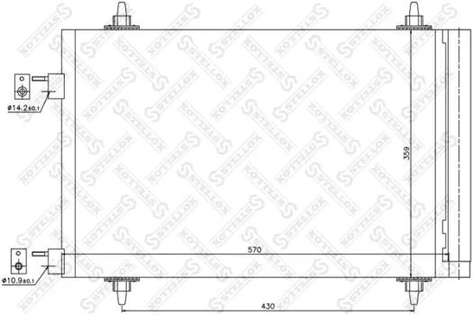 Радиатор кондиционера (конденсатор) STELLOX 10-45039-SX