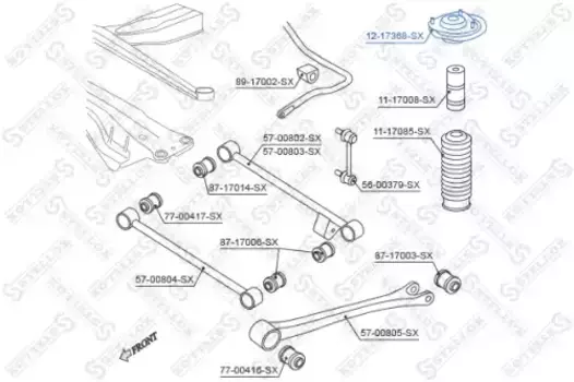 опора амортизатора переднего левого!\ Fiat Scudo,Citroen Evasion all 95> 12-17368-SX STELLOX