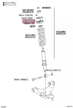 опора амортизатора переднего!\ Toyota Land Cruzer 200 4860960080 TOYOTA / LEXUS