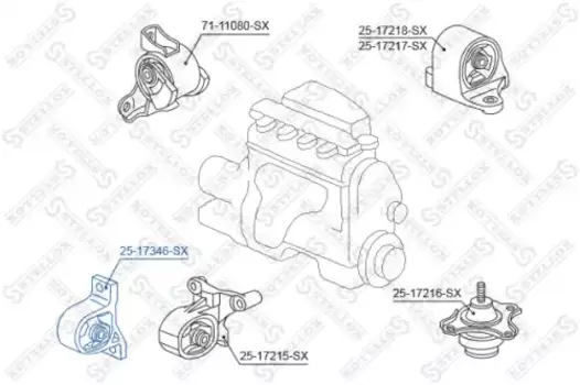 Подушка крепления двигателя STELLOX 25-17346-SX