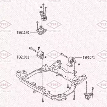 Подушка крепления двигателя TATSUMI TEG1061