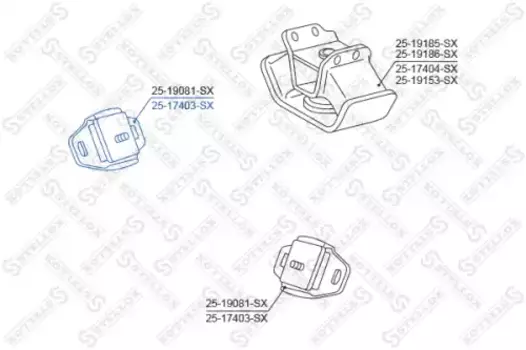 Подушка крепления двигателя STELLOX 25-17403-SX