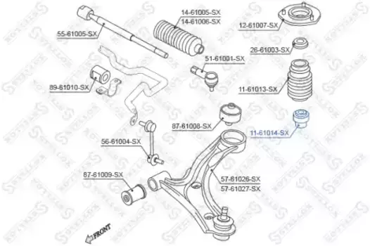 отбойник амортизатора!\ Suzuki Liana 01> 11-61014-SX STELLOX