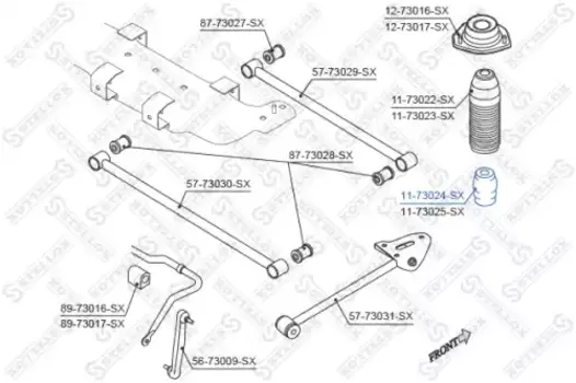отбойник амортизатора заднего!\ Daewoo Lacetti Sedan/Hatchback 04> 11-73024-SX STELLOX