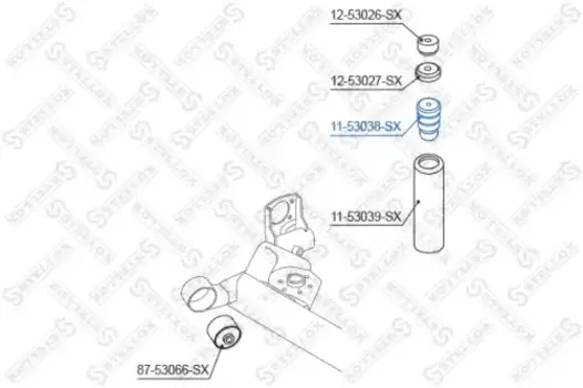 отбойник амортизатора заднего!\ KIA Picanto 04> 11-53038-SX STELLOX