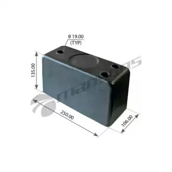 отбойник прицепа! 250х105х103мм\ Schmitz 120.412 MANSONS
