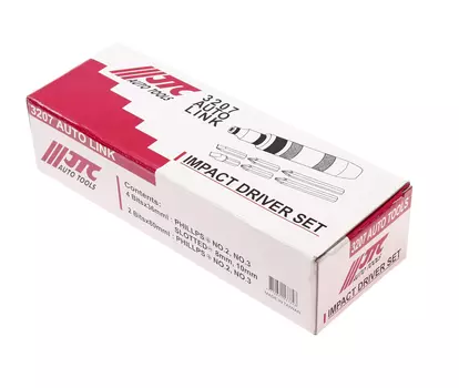 отвертка ударная! с битами в комплекте (6шт)\ JTC-3207 JTC