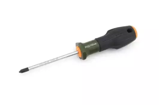 отвёртка! c трехкомпонентной рукояткой крестовая PH2x100мм\ 722024 ДЕЛО ТЕХНИКИ