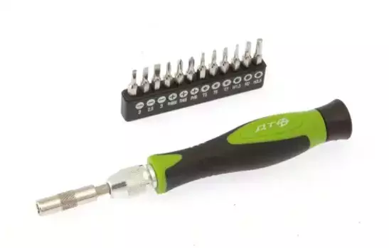 отвёртка! для точных работ 1/8'', цанговый зажим, биты SL, PH, TORX, HEX, удлинитель (14пр)\ 786114 ДЕЛО ТЕХНИКИ