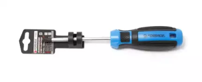 отвёртка крестовая! PH2 100мм магнитная (подвес)\ F-7111002 FORSAGE