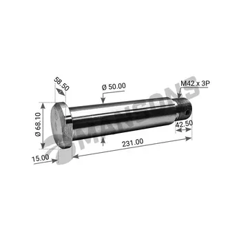 палец балансира! M42x50/187/232\ BPW
