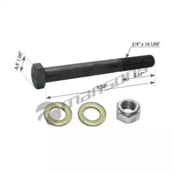 палец передней рессоры !с гайкой и шайбой, задний 3/4''x16x57mm L=241mm\ FRL 10043 MANSONS