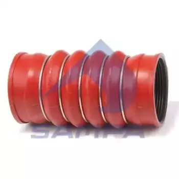 патрубок интеркулера !силиконовый черно-красн d=85мм L=200мм 5колец\ MB 100.390 SAMPA
