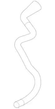 патрубок радиатора!\ MB W221 05-13 2215010282