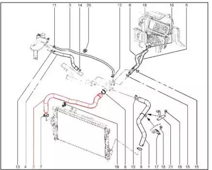 патрубок радиатора верхний!\ LADA 8450 8450090075