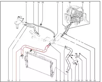 патрубок радиатора верхний!\ Lada Largus 8450009488