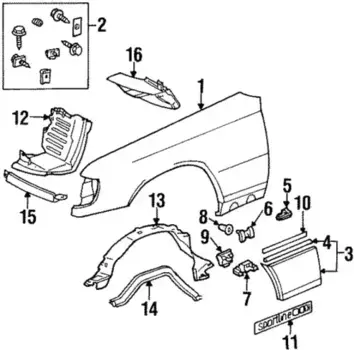 пистон молдинга!\MB W124 2.3 84-93 001 988 49 81
